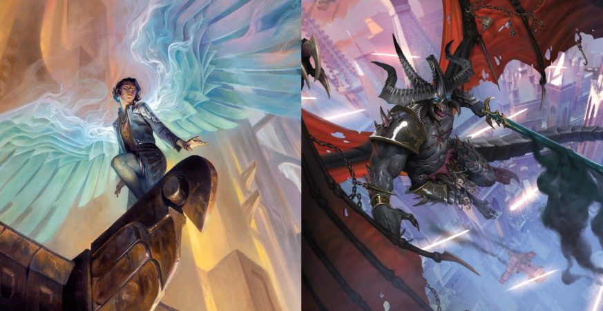 MTG, EDH, commander, card artwork, angels vs demons
