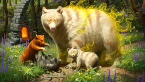 budget Naya, duskana, card artwork, bear