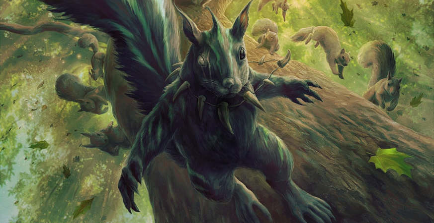 MTG, EDH, commander, cEDH Chatterfang, Squirrels, Tribal, card artwork
